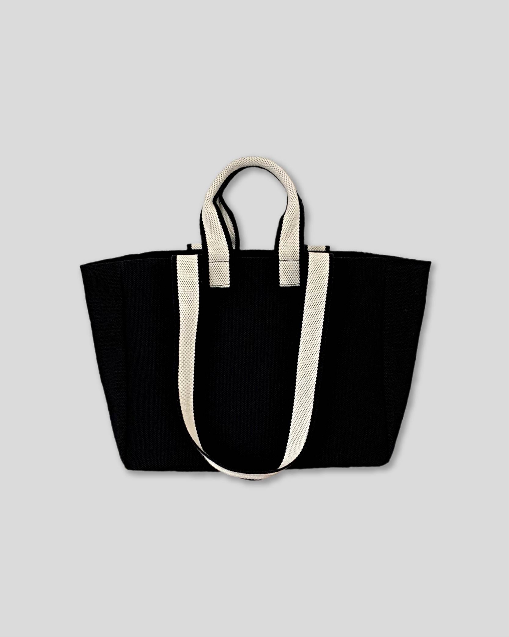 언폴드,unfold,에코백,파우치,천가방,친환경가방,[2/10 예약배송]Two-tone strap bag (black)