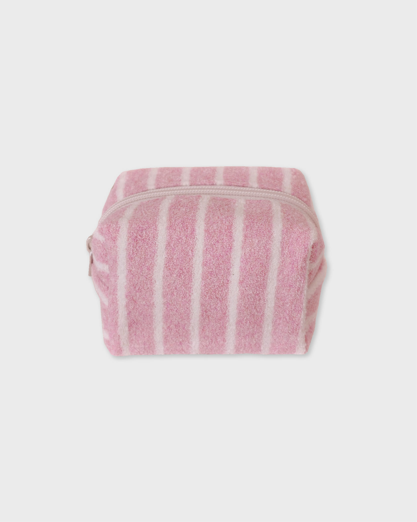 언폴드,unfold,에코백,파우치,천가방,친환경가방,Stripe terry pouch (pink)