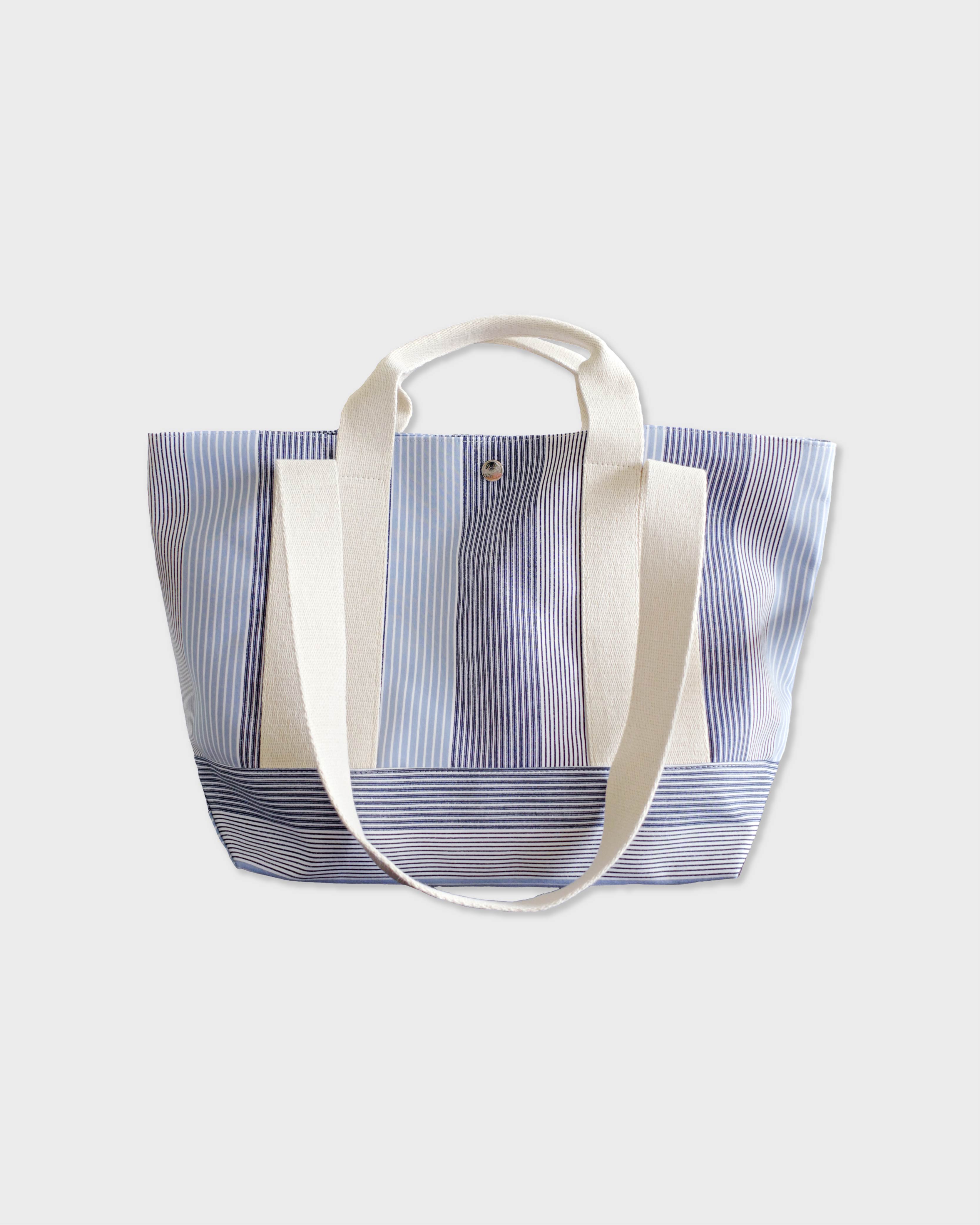 언폴드,unfold,에코백,파우치,천가방,친환경가방,Stripe two-way bag (blue)