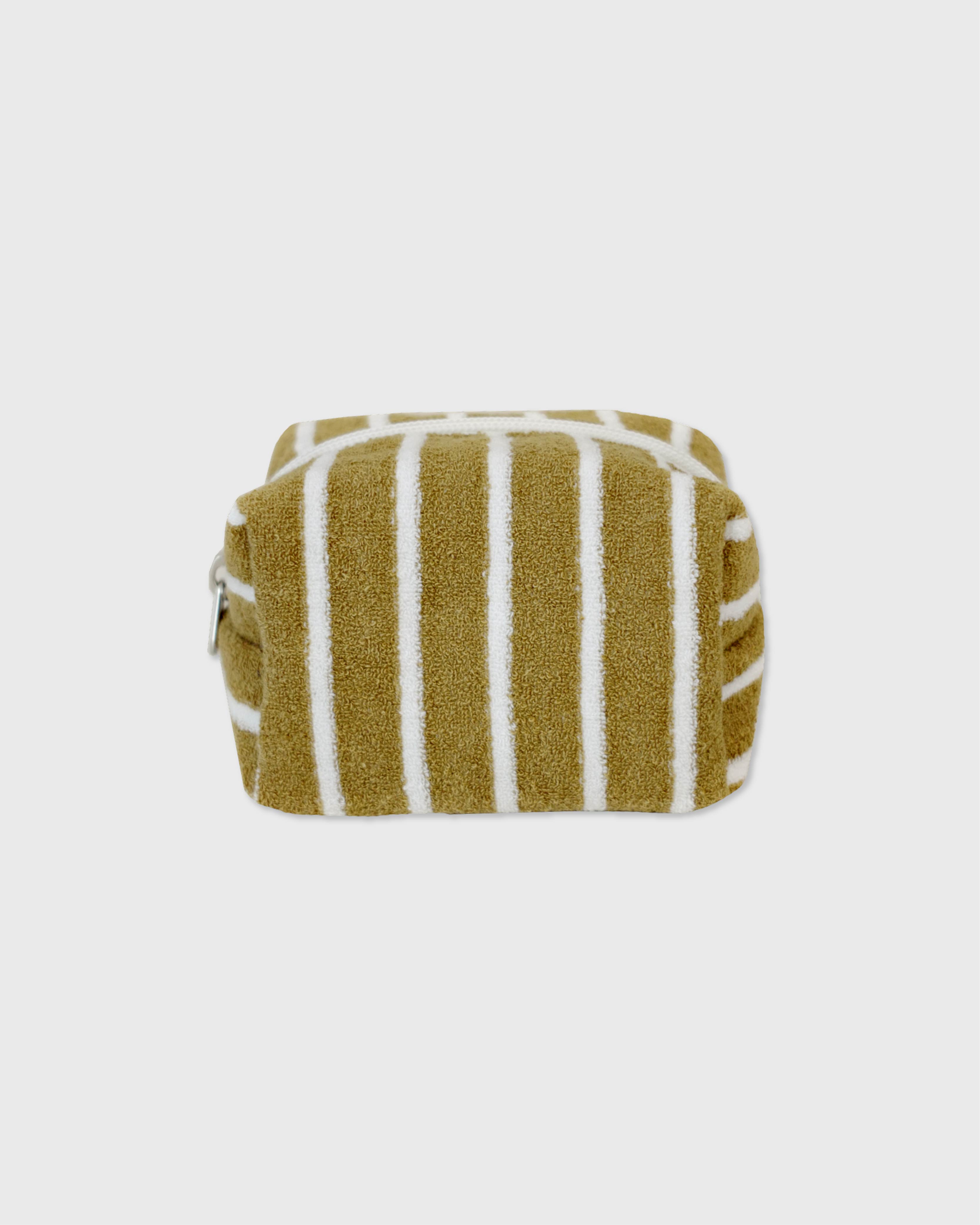 언폴드,unfold,에코백,파우치,천가방,친환경가방,Stripe terry pouch (peanut)