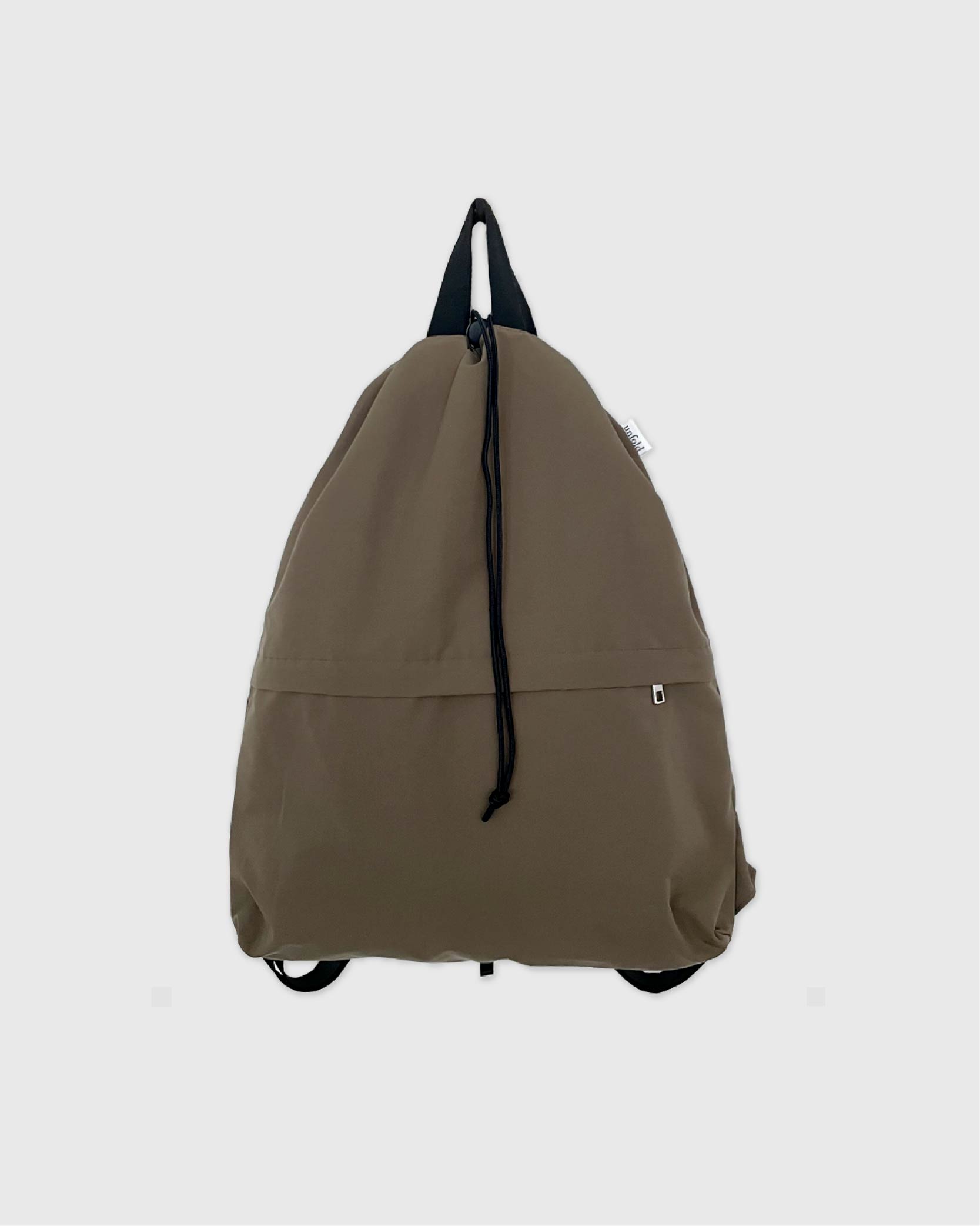 언폴드,unfold,에코백,파우치,천가방,코스터,백팩,스크런치String backpack (khaki-brown)
