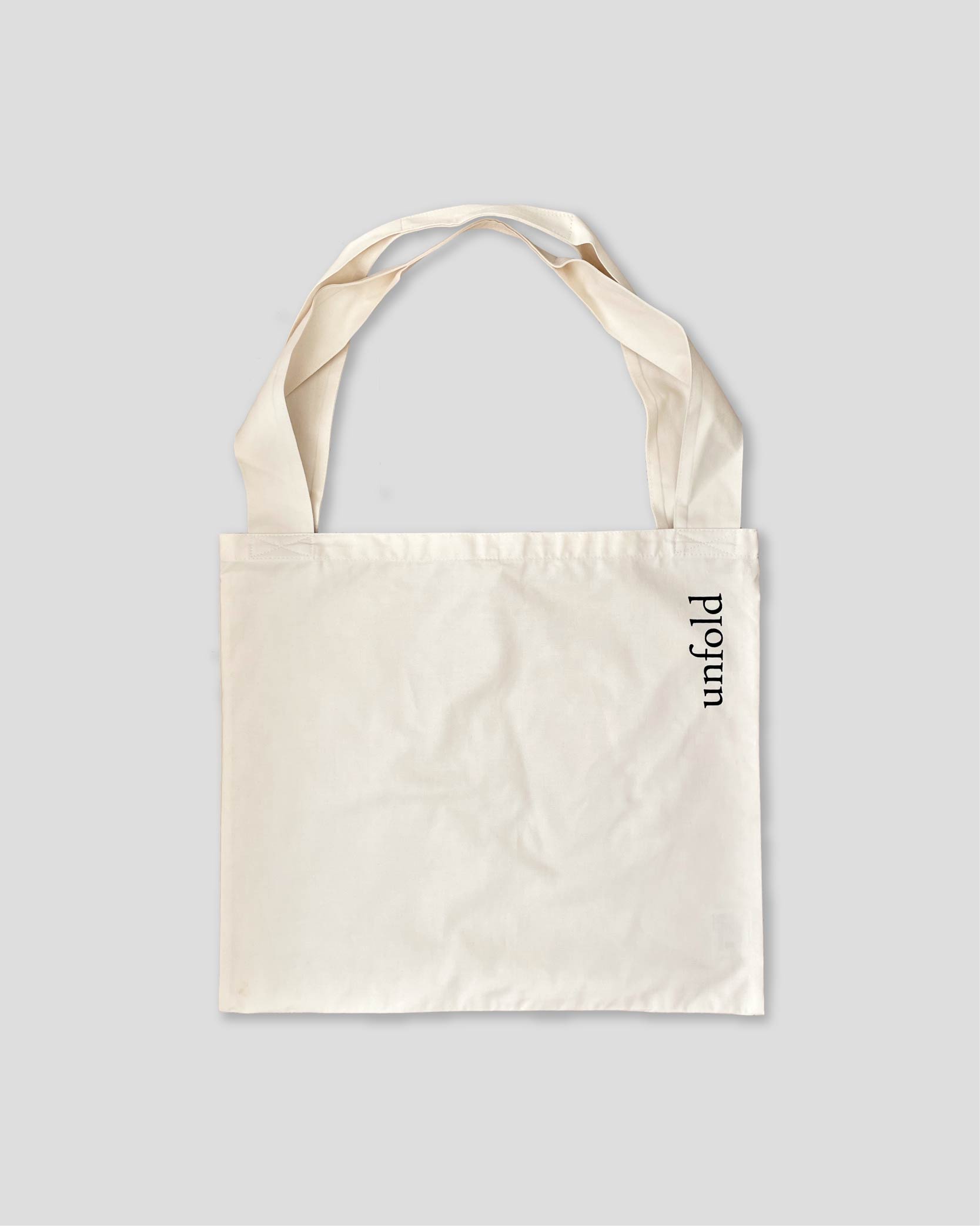 언폴드,unfold,에코백,파우치,천가방,코스터,백팩,스크런치[6/19 예약배송] unfold logo bag (ivory)