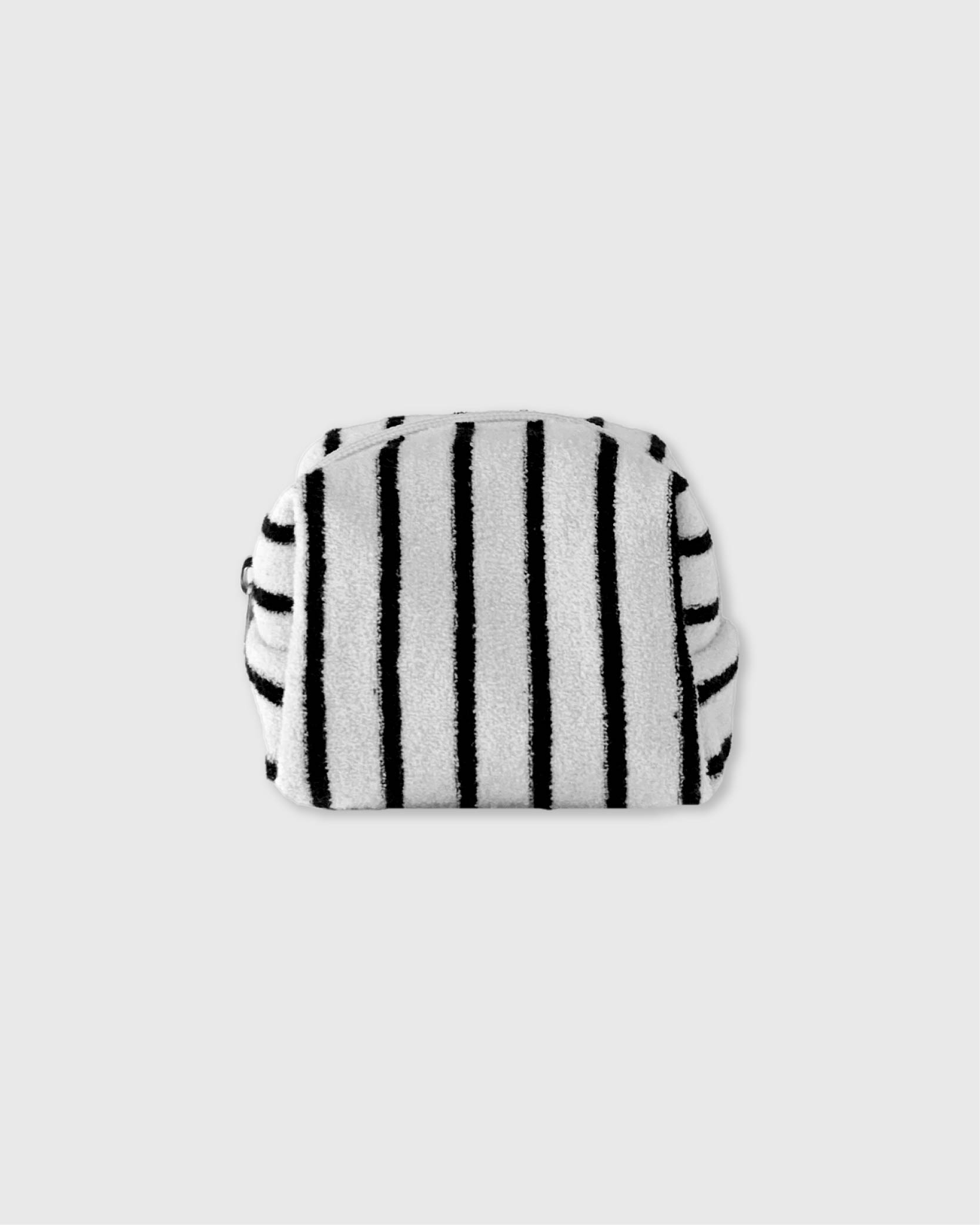 언폴드,unfold,에코백,파우치,천가방,코스터,백팩,스크런치[S - 5/3 예약배송] Stripe terry pouch (white-black)