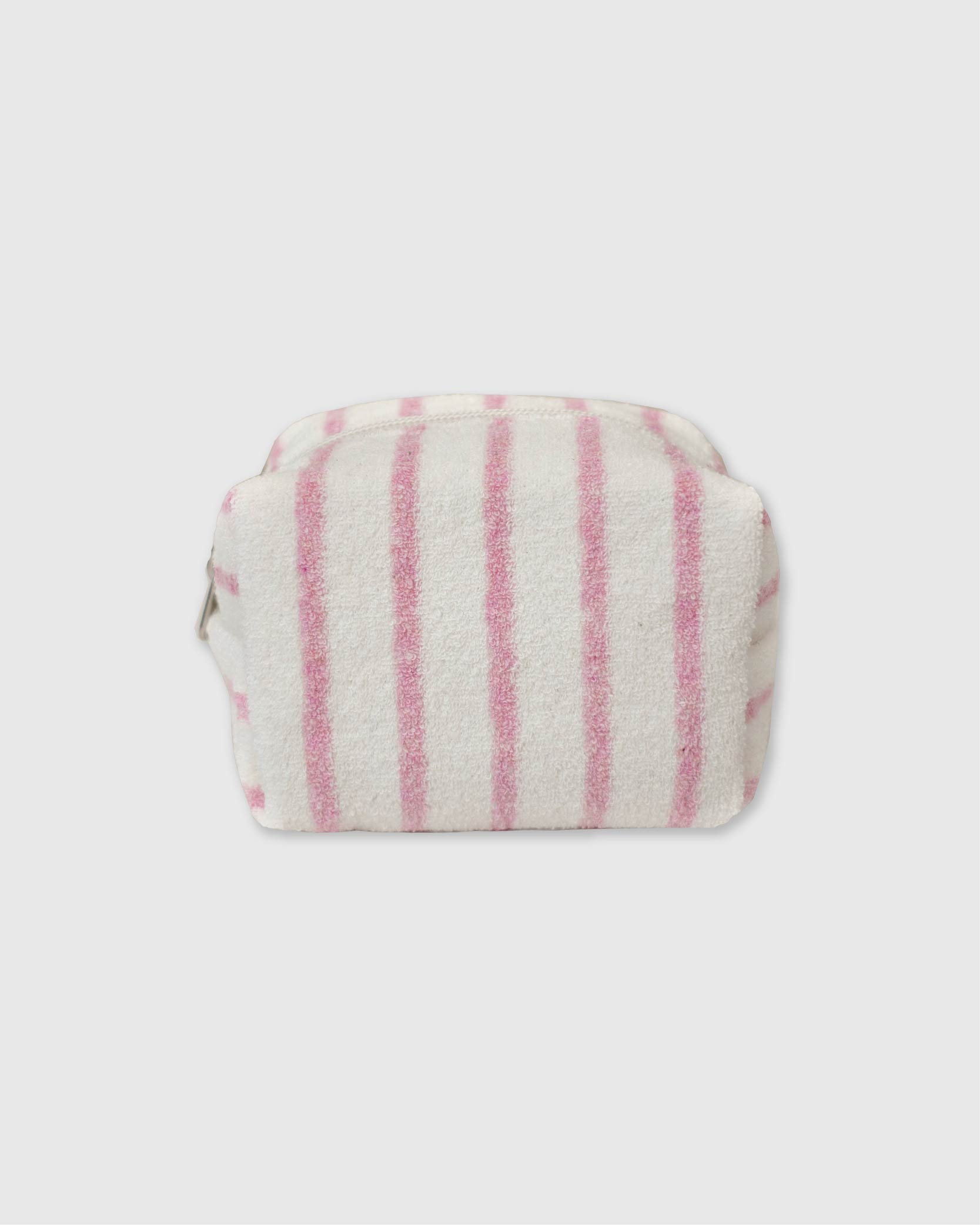 언폴드,unfold,에코백,파우치,천가방,친환경가방,Stripe terry pouch (white-pink)