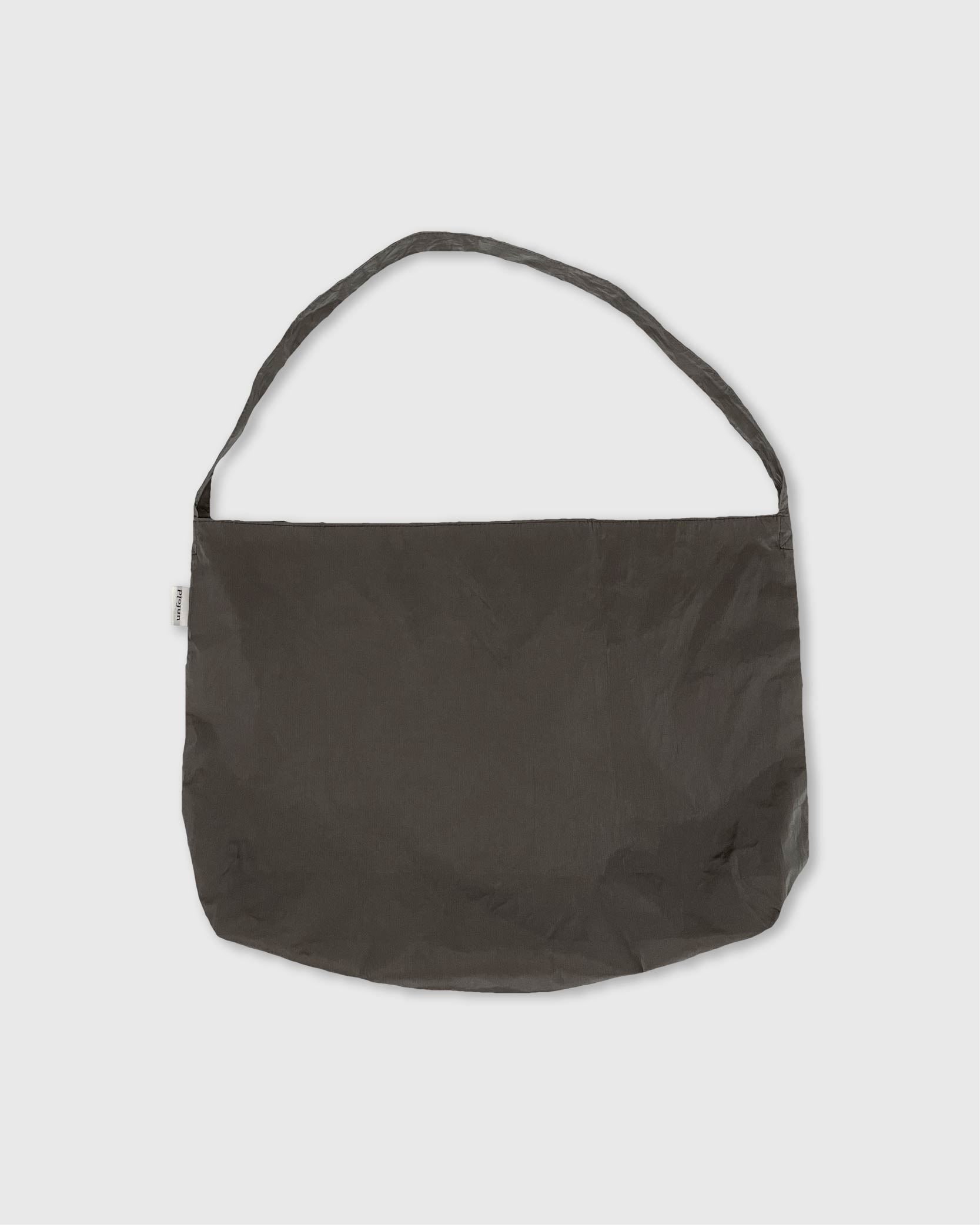 언폴드,unfold,에코백,파우치,천가방,친환경가방,Glossy shoulder bag (gray-brown)