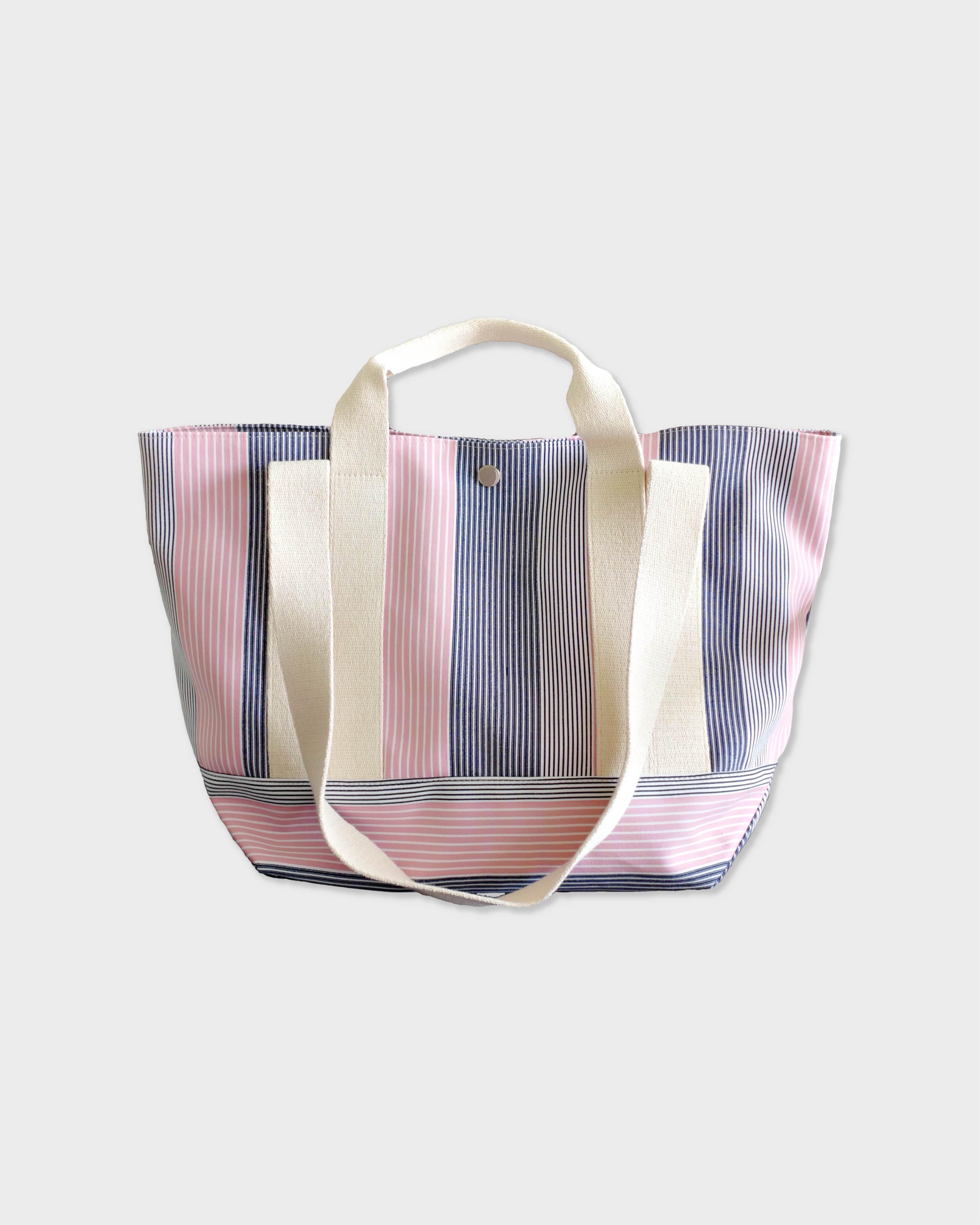 언폴드,unfold,에코백,파우치,천가방,코스터,백팩,스크런치Stripe two-way bag (pink)