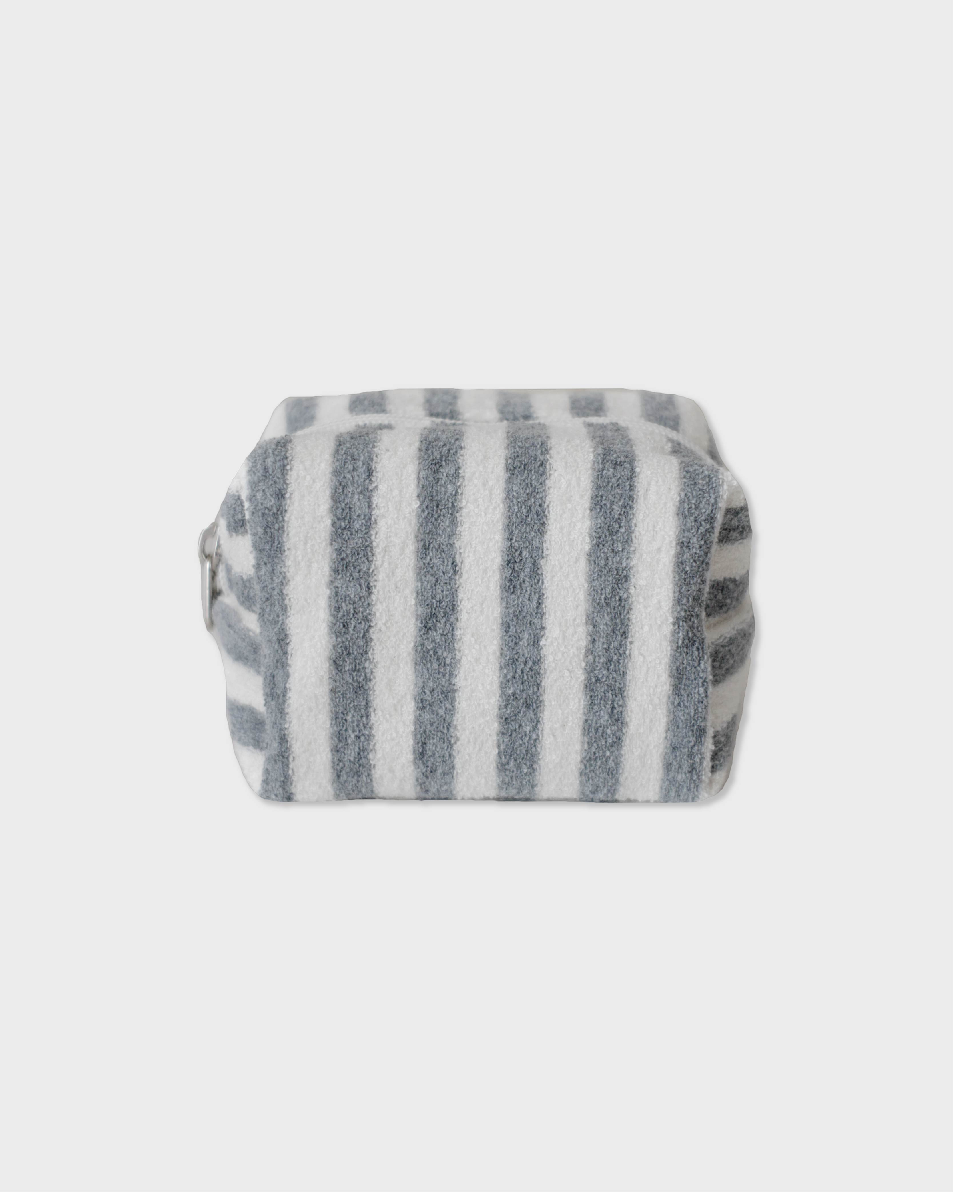 언폴드,unfold,에코백,파우치,천가방,친환경가방,Stripe terry pouch (gray)